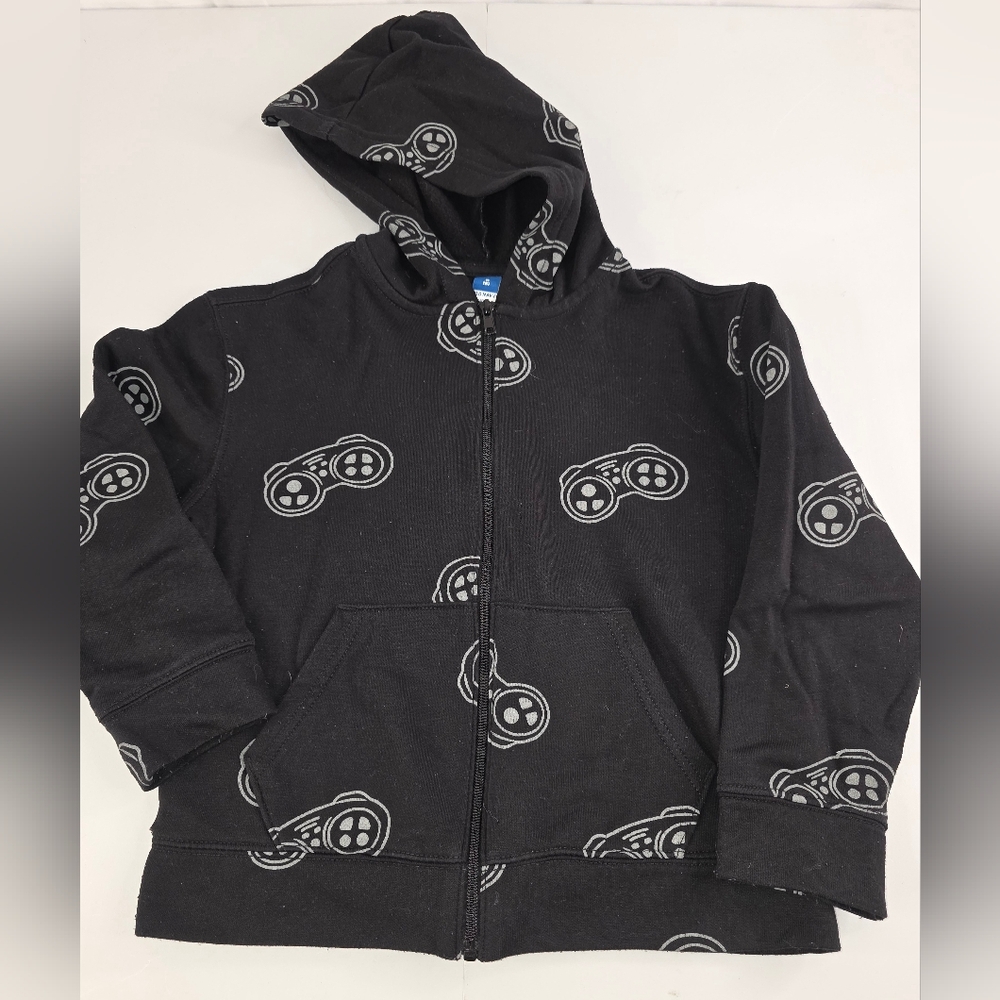 Old Navy Boy's Black Hoodie with Game Controller Print Size M (8) AE-2119